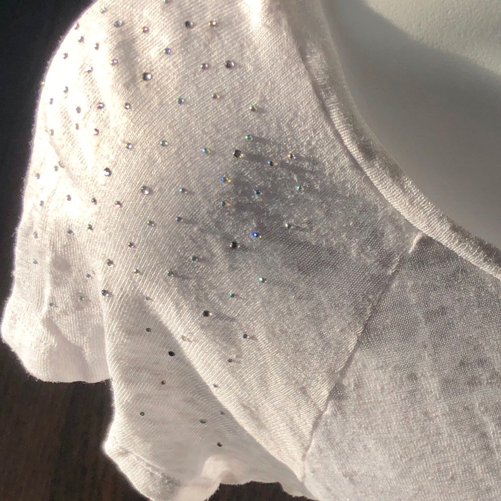 Kische Slub Knit Sparkle Sleeves w Scoop Neck M - Picture 3 of 8